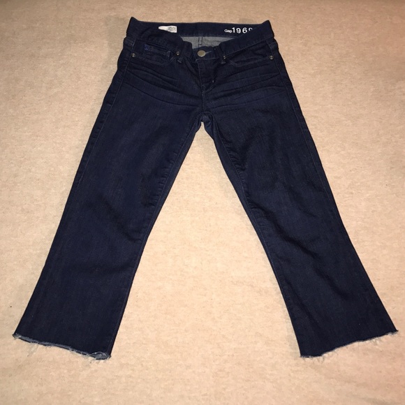 Cutoff flared jeans