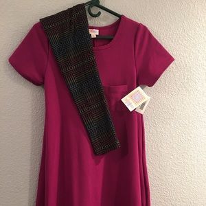 Carly dress and LulaRoe leggings.