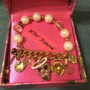 Betsey Johnson Skull Angel Charm Bracelet