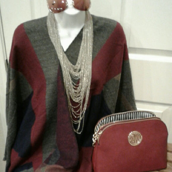 Fringe Color Block Shaw - Picture 3 of 3