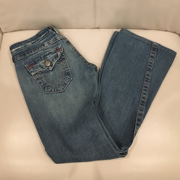 True Religion Light Wash Flared Jeans
