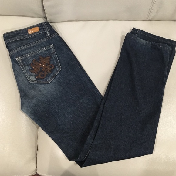 Paige stretch straight jeans