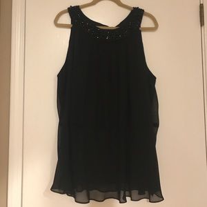 Lane Bryant black rhinestone top