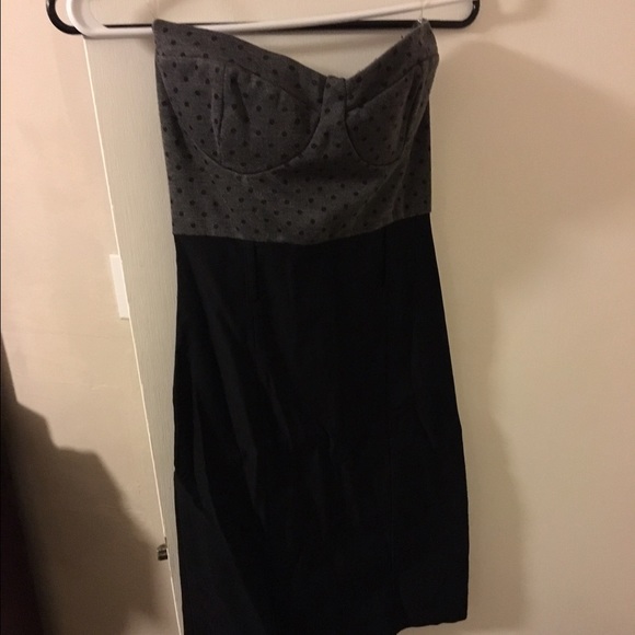 Black and grey strapless dress - Picture 1 of 1