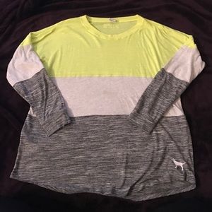 PINK color block long sleeve