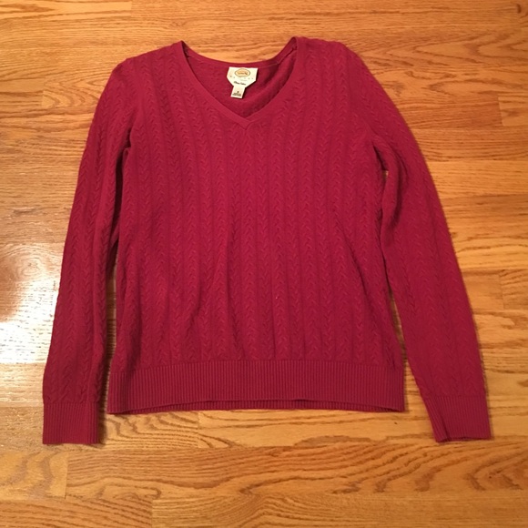 Talbots Cable V- neck Sweater