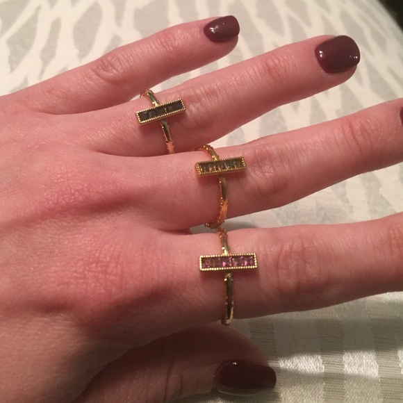 Swarovski ๐ฒ Bar Stacking Rings ๐ - Picture 3 of 4