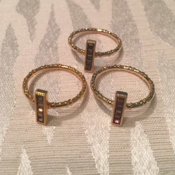 Swarovski ๐ฒ Bar Stacking Rings ๐ - Picture 4 of 4