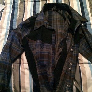 Plaid & Lace BKE Top