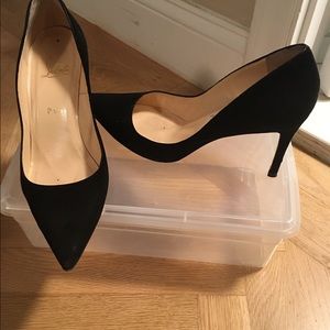 Christian Louboutin suede pumps