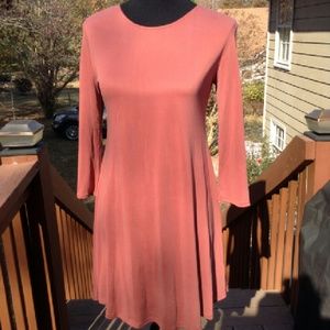 A line gorgeous tie up back long sleeve dress