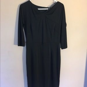 David Meister little black dress long sleeve dress