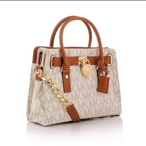 New Vanilla Michael Kors Hamilton Tote