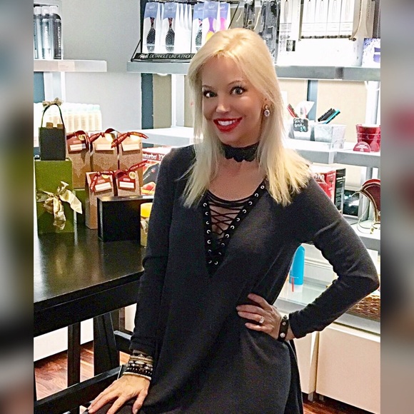 Stunning!! lace up shark bite tunic/dress! LAST 1! - Picture 4 of 4