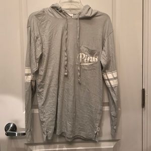 Light Grey Hooded Campus Tee