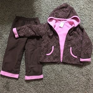 Toddler girls 2 piece snow suit