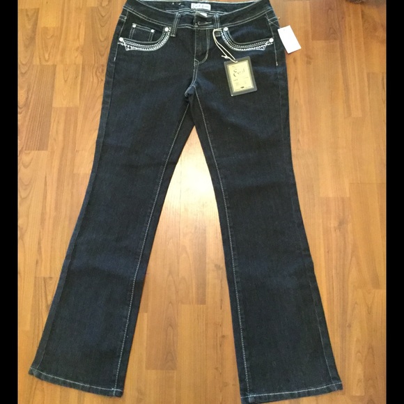 NWT Earl deep denim slight boot jeans - Picture 2 of 4