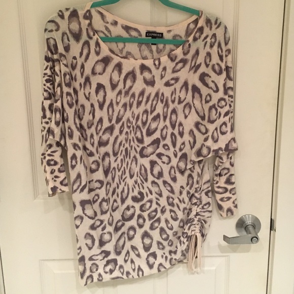 Cream leopard-print sweater
