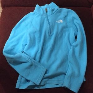 North Face youth blue fleece pullover