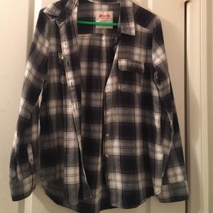 Mossimo grey plaid button down