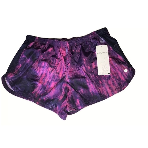 Layer 8 Pants - NEW Layer 8 Pace Print Athletic Running Shorts