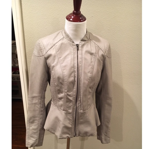 Peplum Leather Jacket
