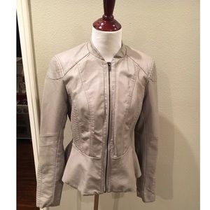 Peplum Leather Jacket