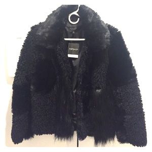 Topshop Faux Fur Coat