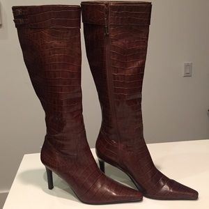 Brown snake print Lauren Ralph Lauren boots