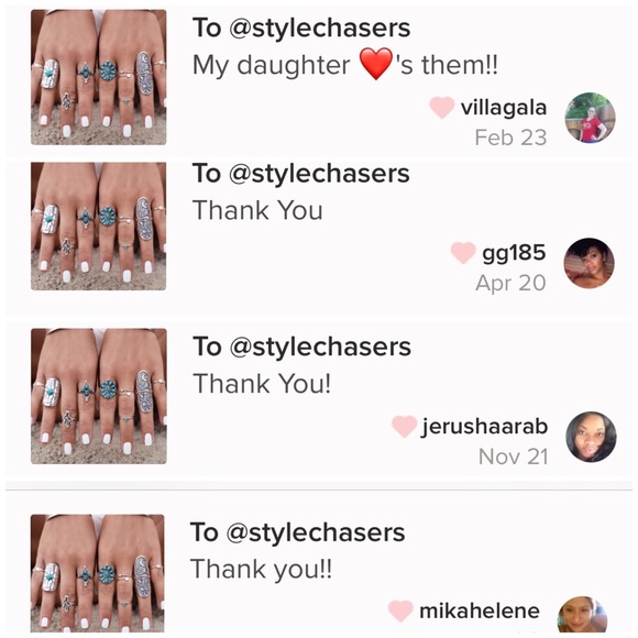 9 Vintage Turkish Turquoise Silver Boho Midi Ring - Picture 5 of 7