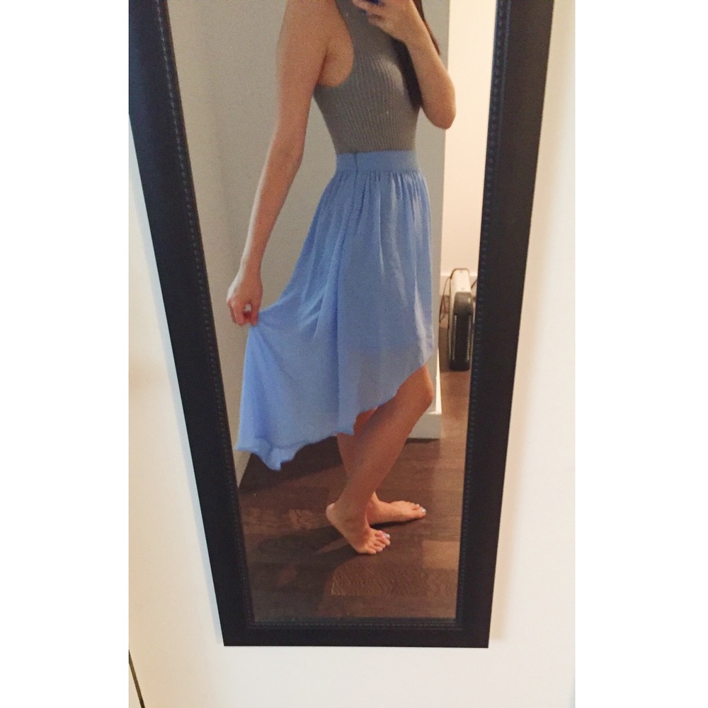 Forever 21 Light Blue High Low Skirt | Size S