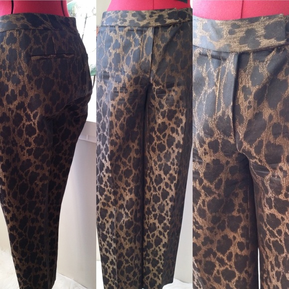 Elie Tahari Leopard Slacks