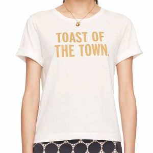 Kate spade toast of the town tee xs nwot