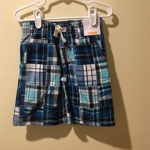 NWT Boys Gymboree Blue Plaid Shorts