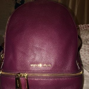 MICHAEL Michael Kors Medium Rhea Zip Backpack plum