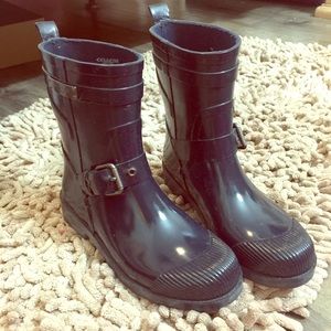 Coach dark blue rainboots