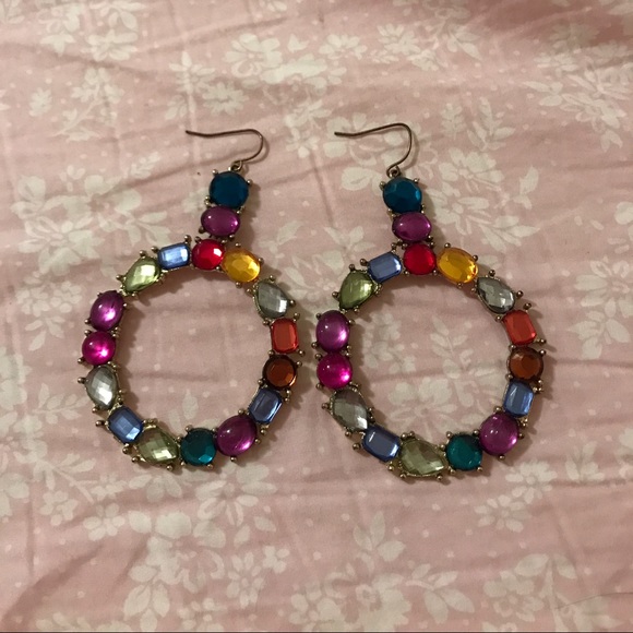 Colorful circle earrings