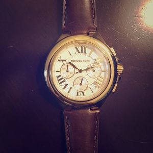 Michael Kors watch with leather strap