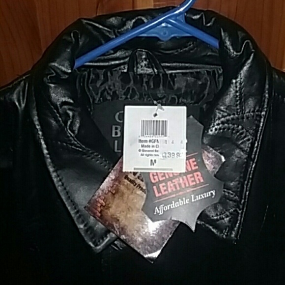Genuine BUFFALO LEATHER JACKET (M) - Picture 3 of 4
