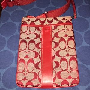 Authentic Coach, Red Crossbody Bag