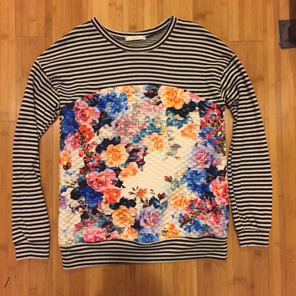 Le lis Floral striped top
