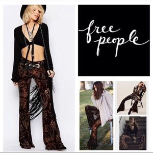 Free People Velvet Bell Bottoms 🖤