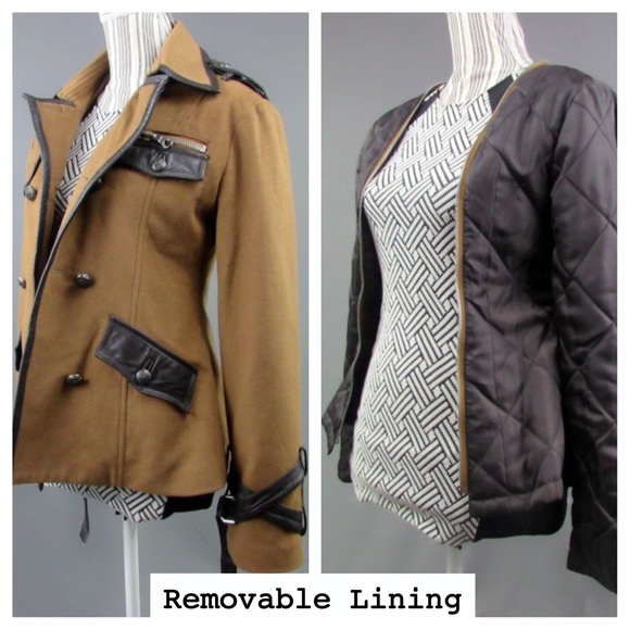 ROCK & REPUBLIC Military Jacket Leather Detail - Picture 2 of 4