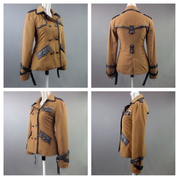 ROCK & REPUBLIC Military Jacket Leather Detail - Picture 3 of 4