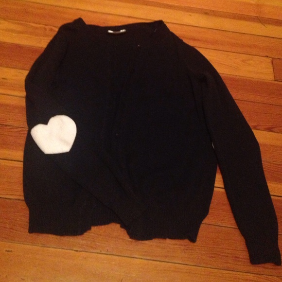 Modcloth cardigan with heart elbow patches