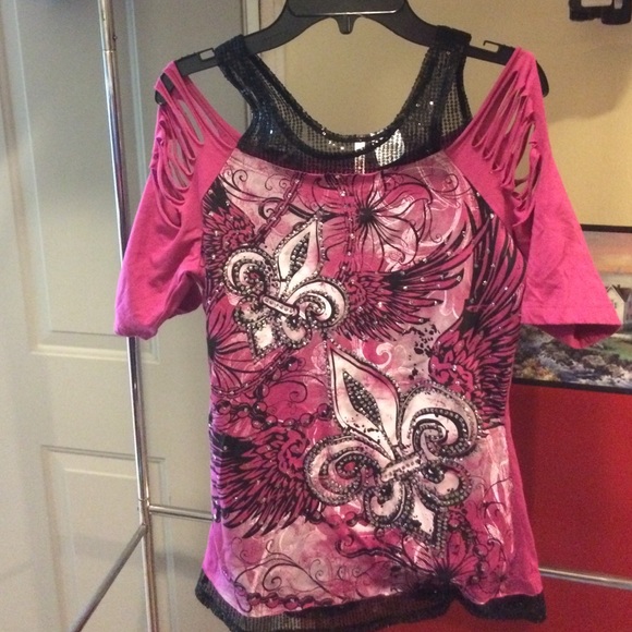 Fleur-de-lis shirt girls M