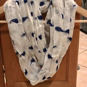 NEW • Inifinity White Scarf with whale prints