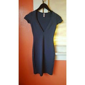 American Apparel Ponte V-neck Mini Dress