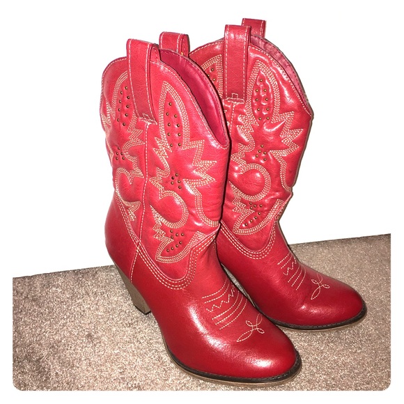 Women's Red Cowboy Boots