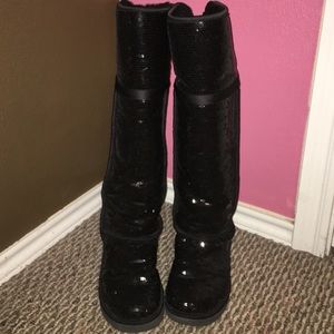 Ugh boots- sparkly over the knee